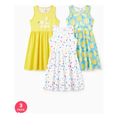 3pcs Toddler Girl Fruit-themed Casual Dresses