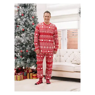 Traditional Christmas Print Family Matching Pajamas Sets