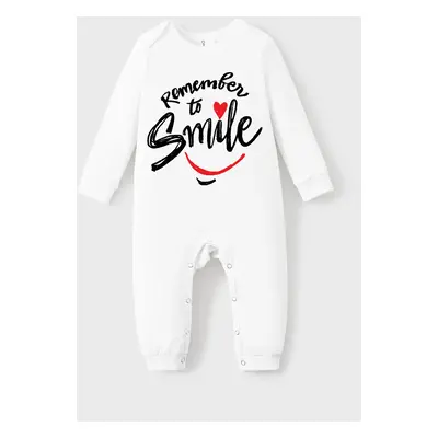 Baby Boy/Girl Cotton Letter Print Jumpsuit