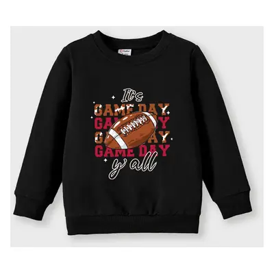 Super Bowl Toddler/Kid 95% Cotton Football Print Pullover Sweatshirt