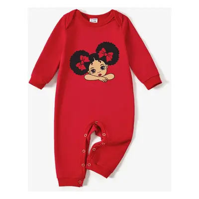 Baby Girl 95% Cotton Character Print Jumpsuit