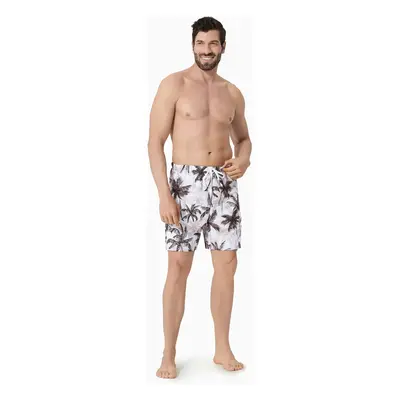 Family Matching Allover Coconut Tree Print Spliced Ruched Two-Piece Swimsuit or Swim Trunks