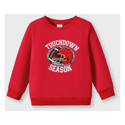 Super Bowl Toddler/Kid 95% Cotton Football Print Pullover Sweatshirt