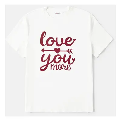 Family Matching Cotton Short-sleeve Letter Print Tee