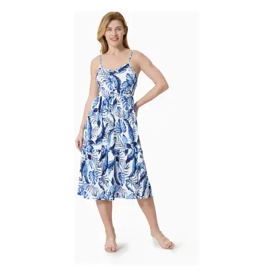 Family Matching Sets Naia Blue Floral Tee or Button Ruffle Hem Strap Dress