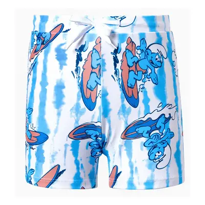 Smurfs Family Matching Graphic Stripe Pattern Swimsuit/swimming trunks