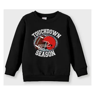 Super Bowl Toddler/Kid 95% Cotton Football Print Pullover Sweatshirt