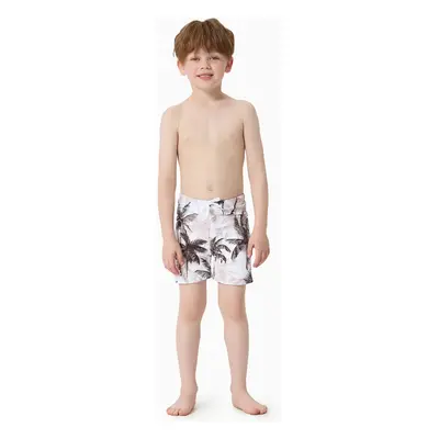 Family Matching Allover Coconut Tree Print Spliced Ruched Two-Piece Swimsuit or Swim Trunks