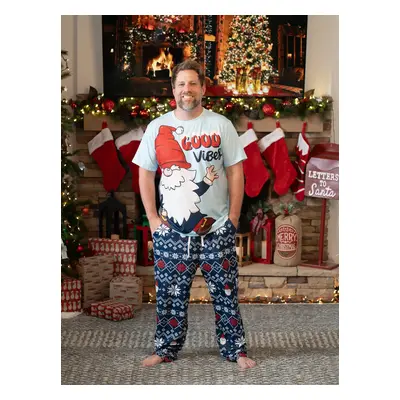 Christmas Pajamas Family Good Vibes Gnome Short Sleeves Pajamas Sets