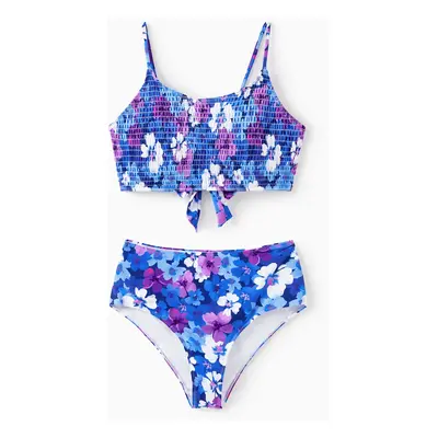 Family Matching Flora Swim Trunks or Smocking Strap two-piece Swimsuit