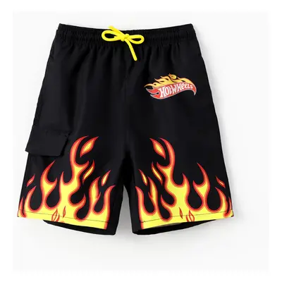 Hot Wheels Kid Boy 1pc Fire Pattern UPF 50+ Swimming Trunks