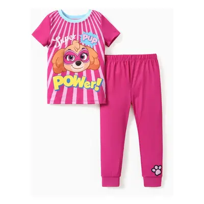 PAW Patrol 2pcs Toddler Boys/Girls Chase/Skye/Rubble Character Print Tight-fitting Pajamas