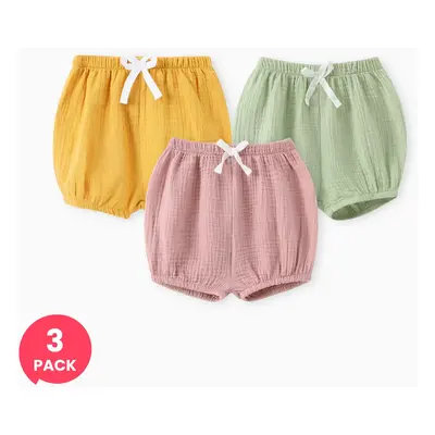 3-Pack Baby Boy/Girl Cotton Solid Shorts