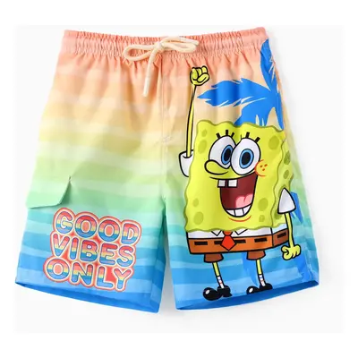 SpongeBob SquarePants Toddler/Kid Boy 1pc Character/Stripe Pattern UPF 50+ Swimming Trunks