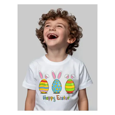 Easter Toddler/Kid Cotton Easter Egg Print Tee