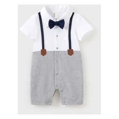 Baby Boy Gentle Style Faux-two Romper