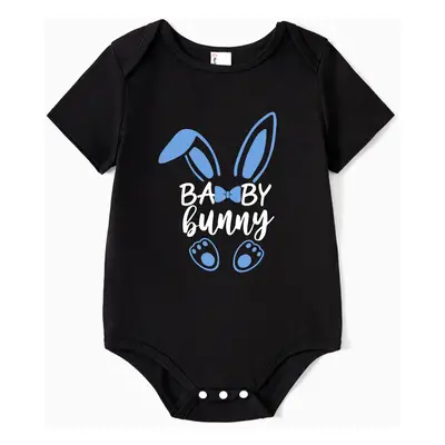 Easter Family Matching Cotton Tee Letter Rabbit Short-sleeve Top