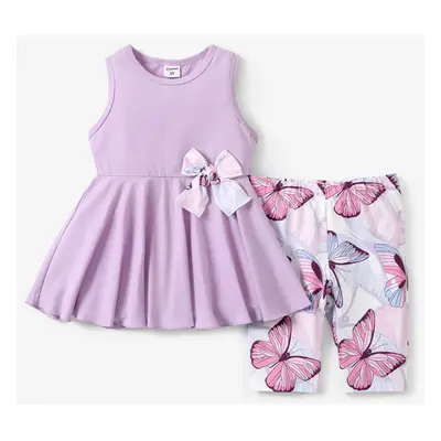 2-Piece Toddler/Kid Girl Sporty Tee and Leggings Set