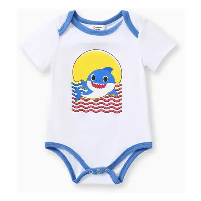 Baby Shark Baby Boys/Girls 1pc Independence Day Firework Print Romper