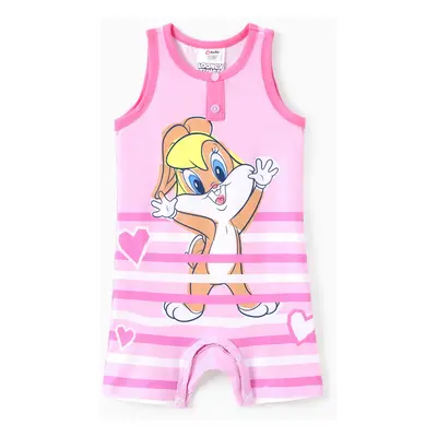 Looney Tunes Baby Boy/Girl 1pc Character Striped Print Sleeveless Jumpsuit