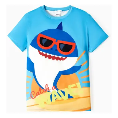 Baby Shark Family Matching Short-sleeve Shark Print T-shirt/Jumpsuit