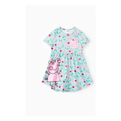 Peppa Pig Toddler Girl Summer Fruit/Grid/Stripe Pattern Dress