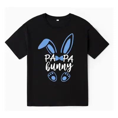 Easter Family Matching Cotton Tee Letter Rabbit Short-sleeve Top