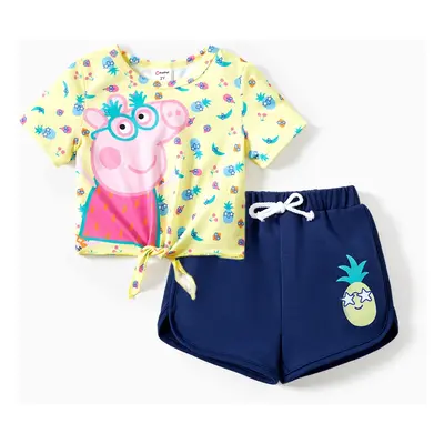 Peppa Pig Toddler Girl 2pcs Rainbow/Fruit/Stripe Print Set