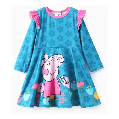 Peppa Pig Toddler Girl 1pc Floral Flutter-sleeve Dress