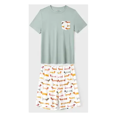 Family Matching Animal-patterned Short-sleeve Bamboo Pajamas Set (Snug-Fitting for Children‘s Si