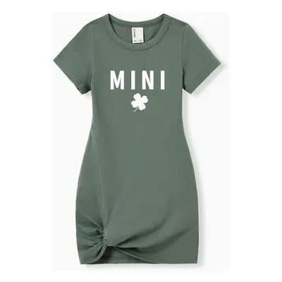 St. Patrick's Matching Cotton Mommy and Me Green Body-con Dresses