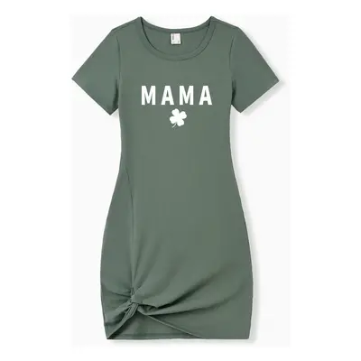 St. Patrick's Matching Cotton Mommy and Me Green Body-con Dresses