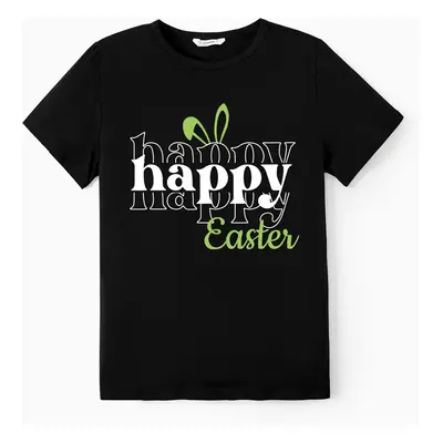 Easter Family Matching Cotton Tee Letter Print Short-sleeve Tops