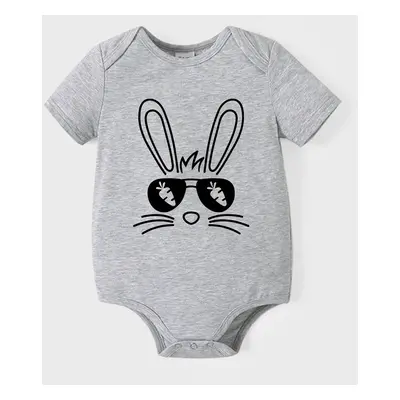 Easter Family Matching Cotton Tee Rabbit Print Short-sleeve Top