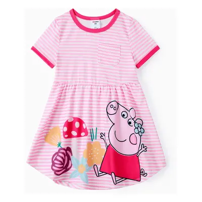 Peppa Pig Toddler Girl Summer Fruit/Grid/Stripe Pattern Dress