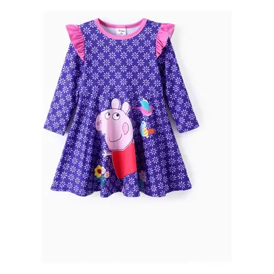 Peppa Pig Toddler Girl 1pc Floral Flutter-sleeve Dress