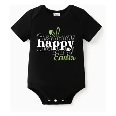 Easter Family Matching Cotton Tee Letter Print Short-sleeve Tops