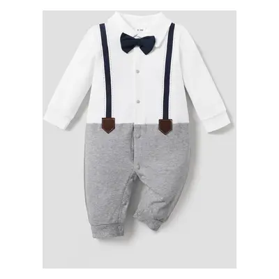 Little CoCo & Gentlemen - Baby Boy 95% Cotton Faux Layering Jumpsuit