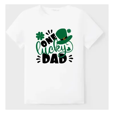 St. Patrick's Day Family Matching Cotton Letter Print Tee