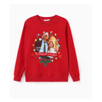 Christmas Vacation Family Matching Character Print Long-sleeve Top