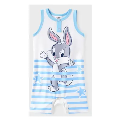 Looney Tunes Baby Boy/Girl 1pc Character Striped Print Sleeveless Jumpsuit