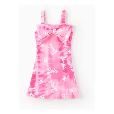 Barbie Toddler/Kid Girl 1pc Bowknot Tie-dyed Cami Dress