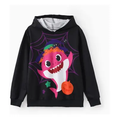 Baby Shark Family Matching Halloween Pumpkin Graphic Print Hoodie/Jumpsuit