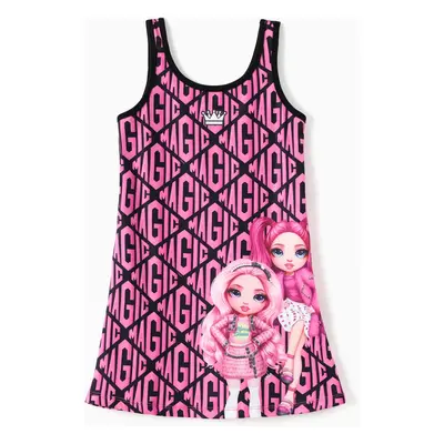 Rainbow High Toddler/Kid 1pc Bella Crown Letter Print Tank Dress