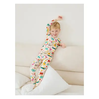 Bamboo Viscose Baby/Toddler 2-Piece Childlike Animal Print Snug-Fitting Pajamas Set