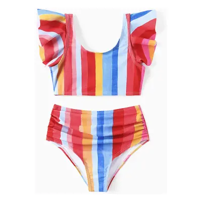 Family Stripe Swimwear Set - Unisex Casual Matching Outfits