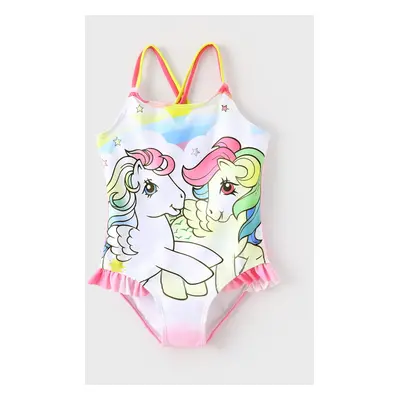 My Little Pony Toddler/Kid Girl 1pc Character Gradient Print Ruffle-hem One-piece UPF 50+ Swimsu