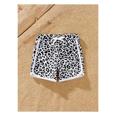 Family Matching Leopard Printed Swim Trunks or Twist Knot High-Waist Swimsuit