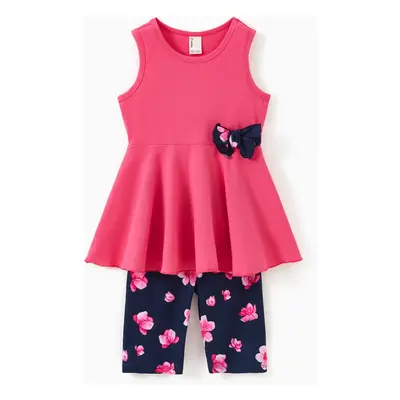 2-Piece Toddler/Kid Girl Sporty Tee and Leggings Set