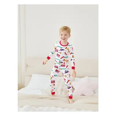 Bamboo Viscose Baby/Toddler 2-Piece Childlike Animal Print Snug-Fitting Pajamas Set